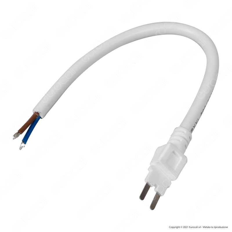 FAI Connettore Flessibile 2 Cavi a Saldare per Striscia LED 220V -
