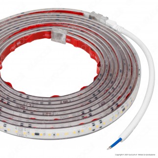 FAI Striscia LED Monocolore 220V 70W 120 LED/metro Bobina 5 metri -