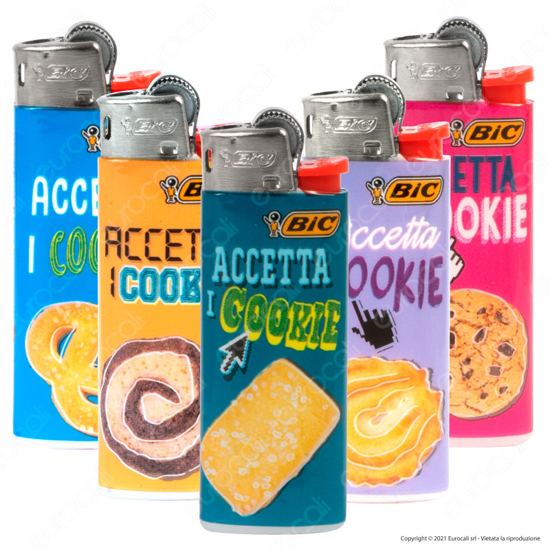 Bic Mini J25 Piccolo Fantasia Cookie - Serie da 5 Accendini
