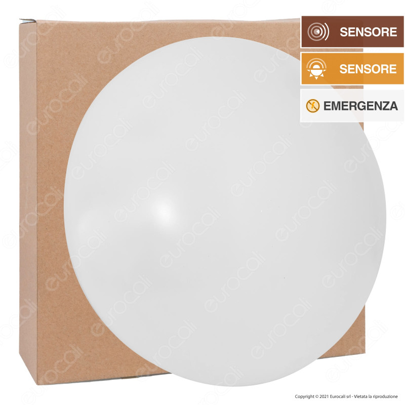 FAI Plafoniera LED 18W Forma Circolare con Copertura Opaca con
