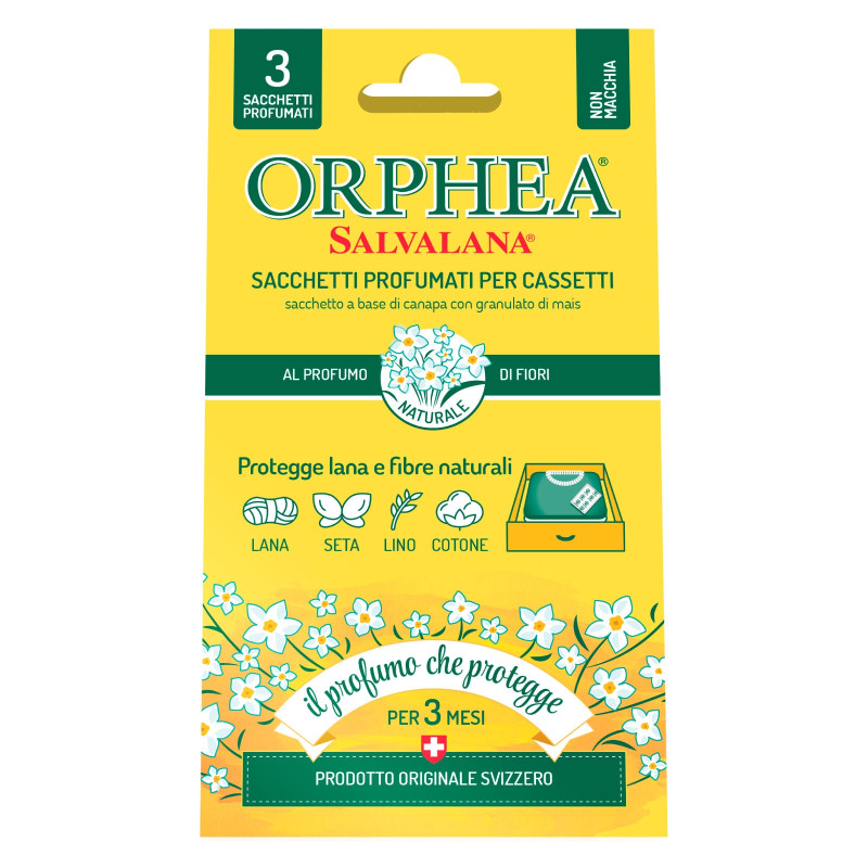 Orphea Salvalana Sacchetti Per Cassetti Protegge Lana Profumo di