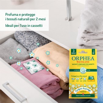Orphea Salvalana Sacchetti Per Cassetti Protegge Lana Profumo di