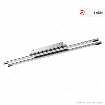 V-Tac VT-7037 Lampada Doppia da Soffitto Wall Light Cromata 36W - SKU