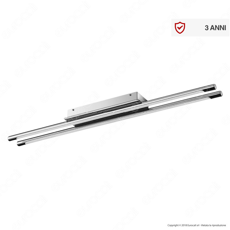 V-Tac VT-7037 Lampada Doppia da Soffitto Wall Light Cromata 36W - SKU