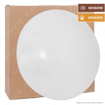 FAI Plafoniera LED 18W Forma Circolare con Copertura Bianca Opaca e