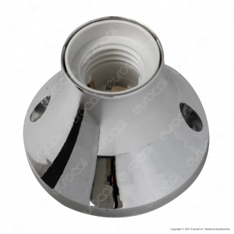 FAI Portalampada E27 in Termoplastica Colore Cromato mod. 0080/CR
