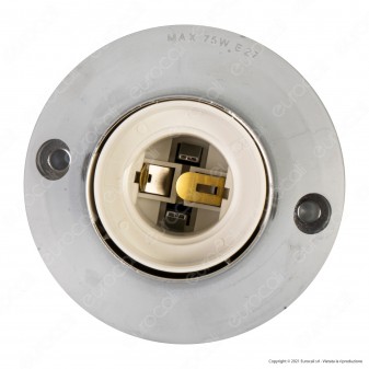 FAI Portalampada E27 in Termoplastica Colore Cromato mod. 0080/CR