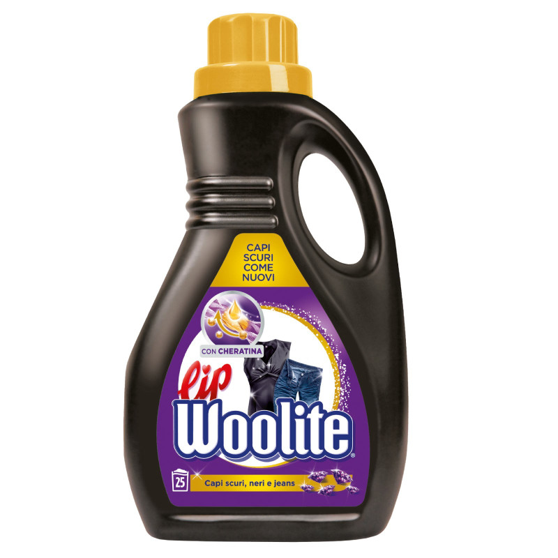 Woolite Lip Detersivo Liquido Capi Scuri per Lavatrice - Flacone da