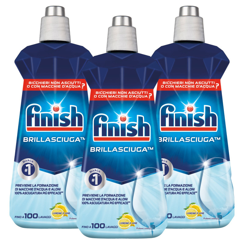 Finish Brillasciuga al Limone e Lime Brillantante per Lavastoviglie -