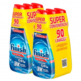 Finish Power Gel All in 1 Max Fresh per Lavastoviglie - 6 Flaconi da