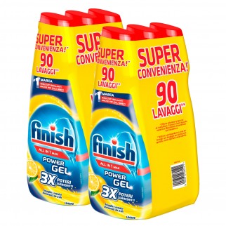 Finish Power Gel All in 1 Max al Limone per Lavastoviglie - 6 Flaconi