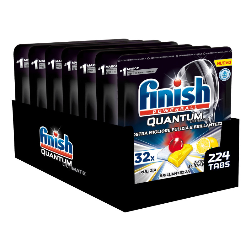 Finish Powerball Quantum Ultimate al Limone Detersivo in Tabs per