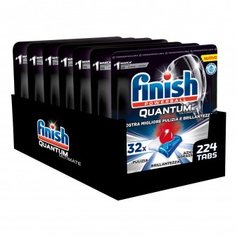 Finish Powerball Quantum Ultimate Detersivo in Tabs per Lavastoviglie