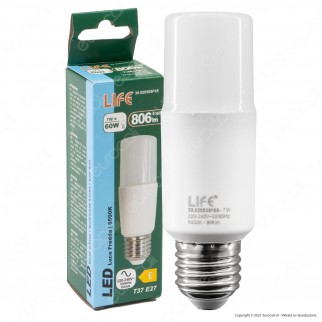 Life Lampadina LED E27 7W Tubolare T37 - mod. 39.920509C30 /
