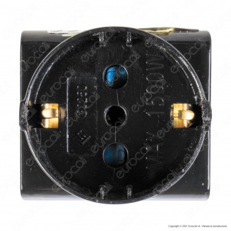 Ecova Adattatore Triplo con 1 Presa Centrale Schuko + 10A 2P+T e 2