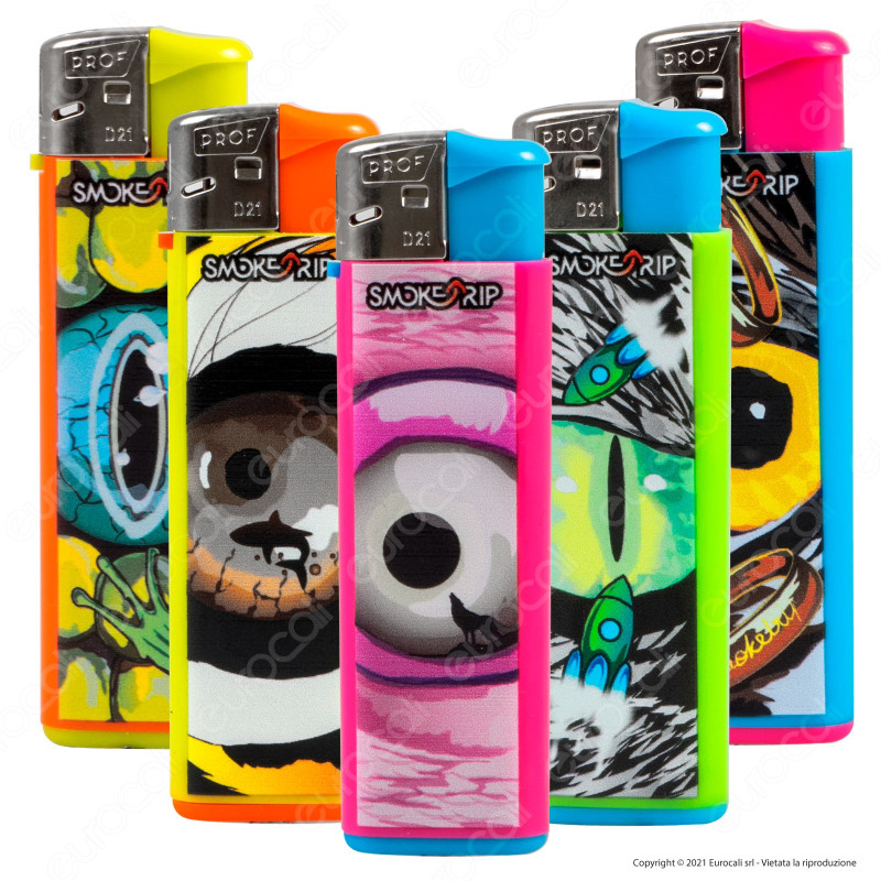 SmokeTrip Color Accendini Elettronici Fantasia Eyes - 5 Accendini