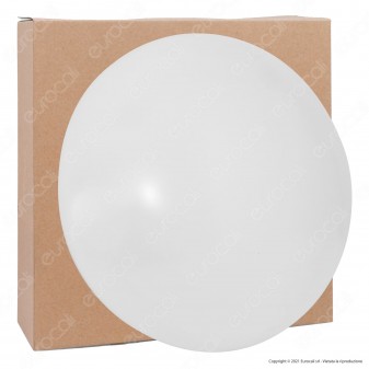 FAI Plafoniera LED 18W IP44 Forma Circolare con Copertura Bianca