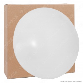 FAI Plafoniera LED 18W IP44 Forma Circolare con Copertura Bianca
