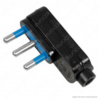 Ecova Spina Singola Angolare 16A 2P+T Salvaspazio Con Uscita Cavo A