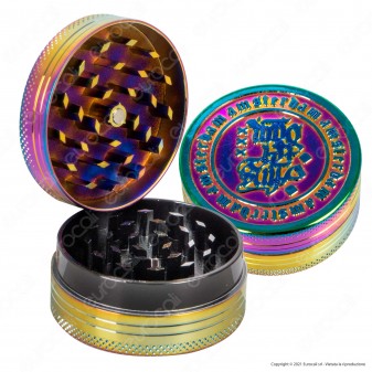 Grinder Tritatabacco 2 Parti in Metallo Colorazione Rainbow - Grace