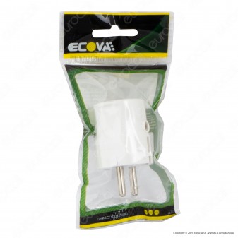 Ecova Spina Singola Shuko 16A 2P+T Standard Tedesco con Uscita