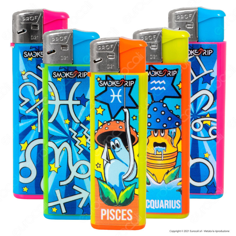 SmokeTrip Color Accendini Elettronici Fantasia Zodiaco 3 - 5 Accendini