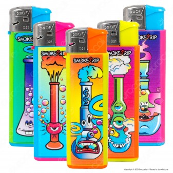 SmokeTrip Color Accendini Elettronici Fantasia Bong - 5 Accendini