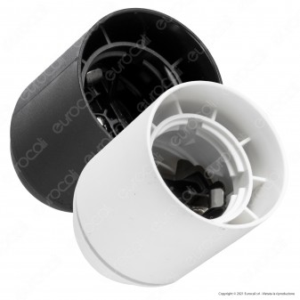 Ecova Portalampada Liscio per Lampadine E27 Colore Bianco o Nero -