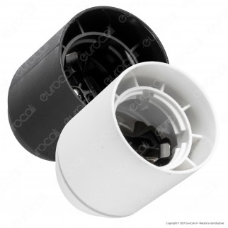 Ecova Portalampada Liscio per Lampadine E27 Colore Bianco o Nero -