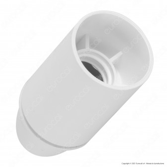 Ecova Portalampada Liscio per Lampadine E14 Colore Bianco o Nero -